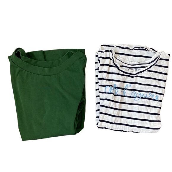 Loft Bundle Two Shirt Short Sleeve SZ XS - Picture 1 of 4